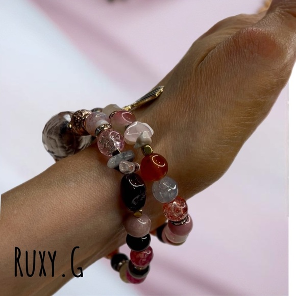 Multicolor Beaded Bracelets with ballerina 🩰 charms - Picture 7 of 14